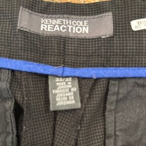 Kenneth Cole Reaction Black Checkered Trousers